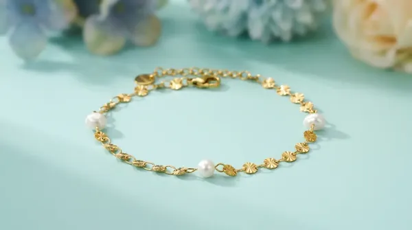 Edelstahlarmband Pearl Essence mit Perlen